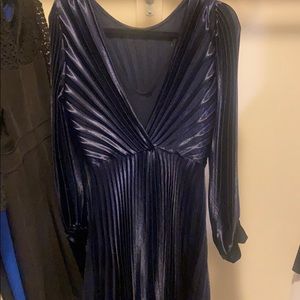 Sandro Navy Silk Cocktail Dress